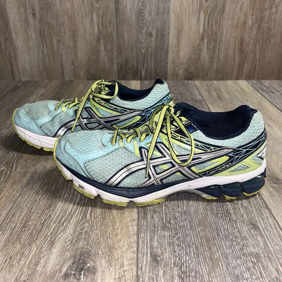 Asics GT 1000 Athletic Running Sneaker Shoes Blue Green T4K8Q Women’s US Size 8 - Picture 5 of 11